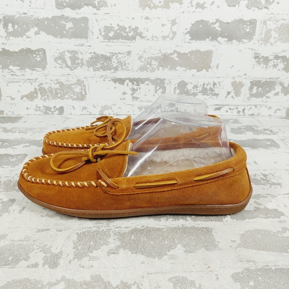 New Minnetonka Men's Suede Brown Softsole Driving Comfort Mocassins i559 - Picture 8 of 12